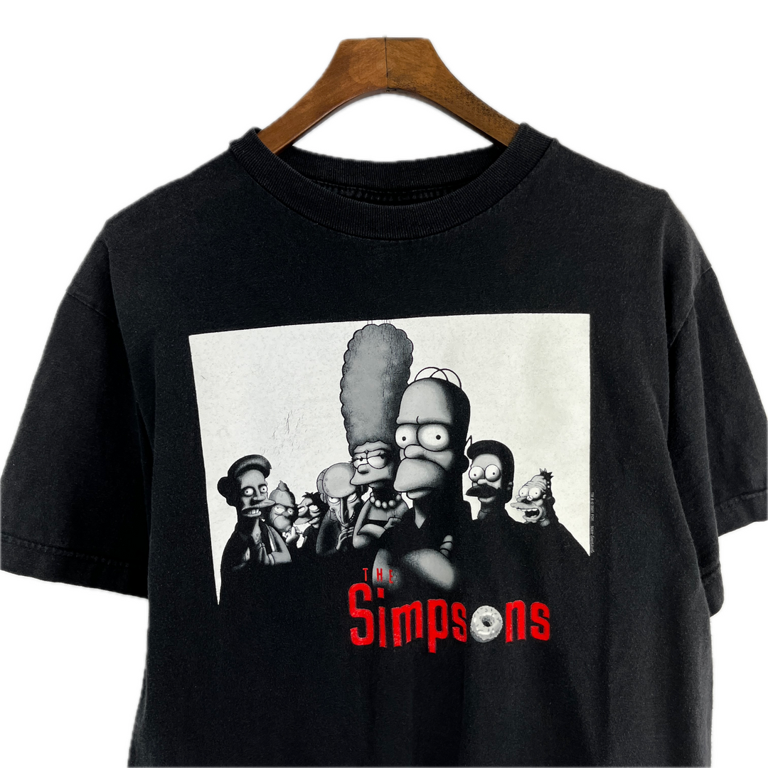 Vintage Mens The Simpsons Sopranos Italian Parody Shirt Size M Black Homer