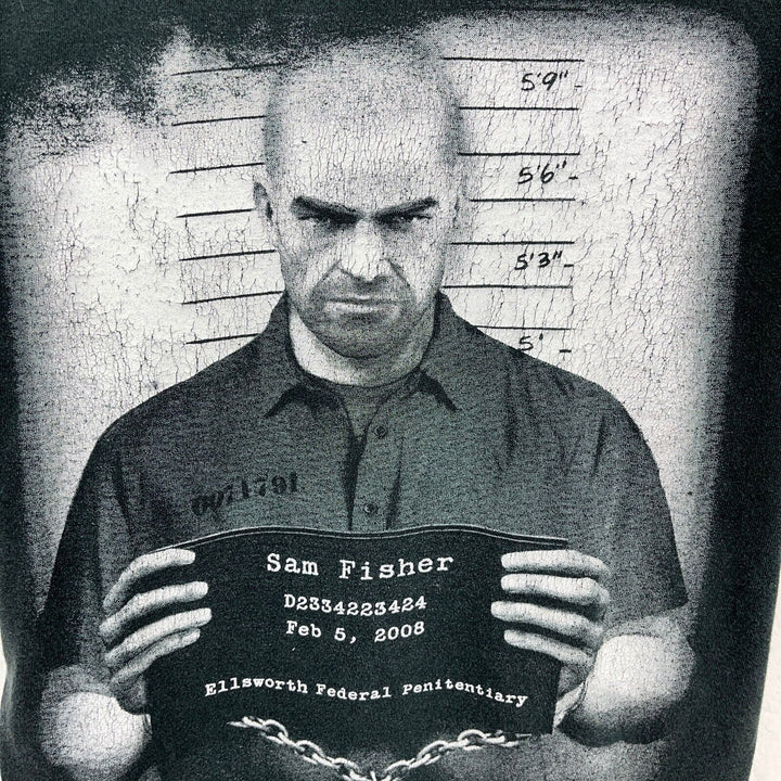 Vintage Tom Clancy's Splinter Cell Double Agent Black T-shirt Size L Video Game