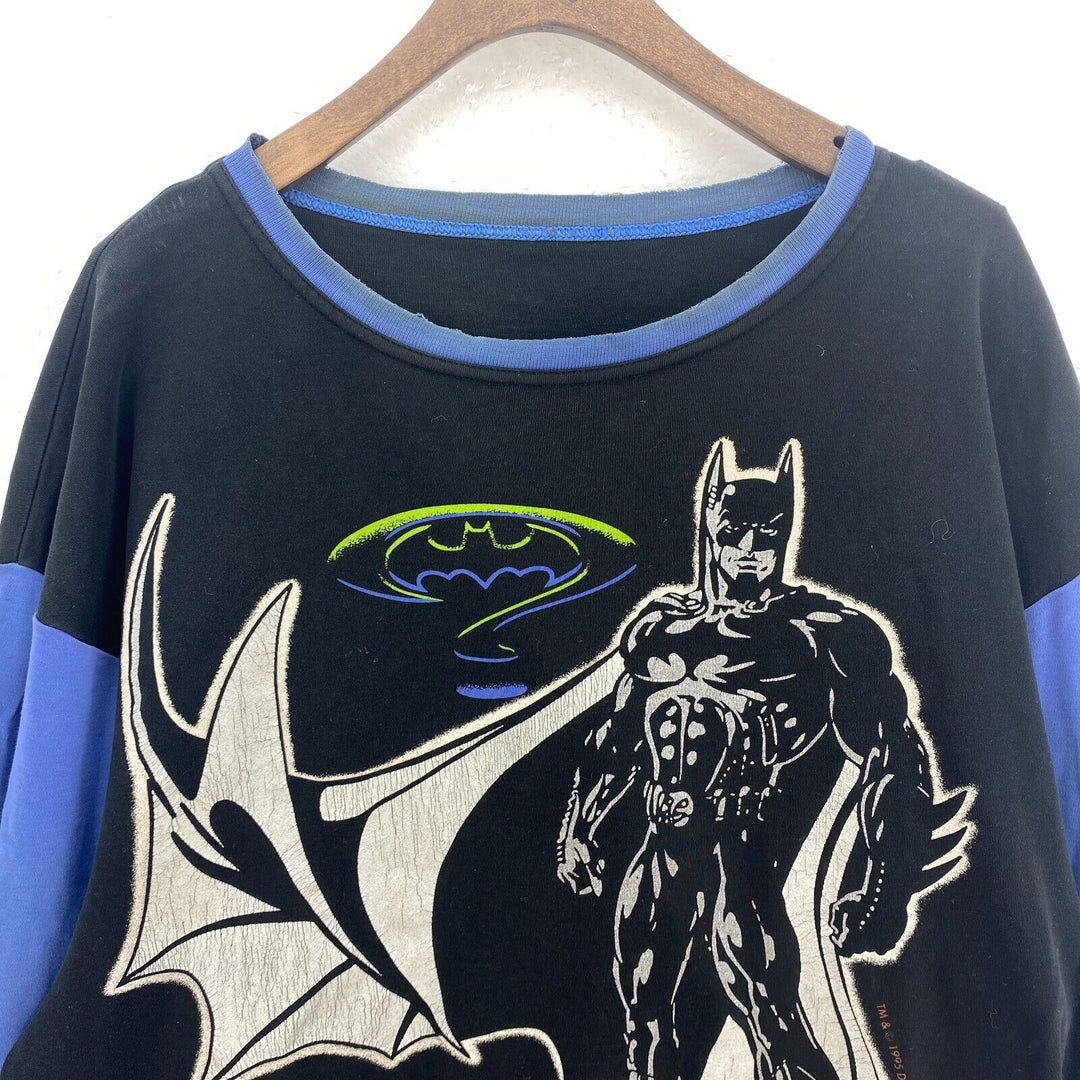 Vintage Batman DC Comics 1995 T-shirt Long Sleeve Size M Black