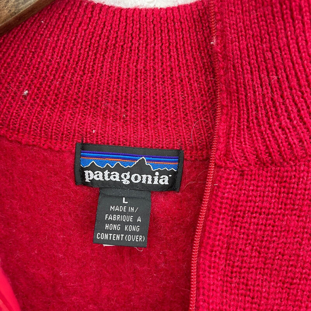 Vintage Patagonia Alpiniste 1/4 Zip Fishermen Fall 1997 Zip Red Sweater Size L