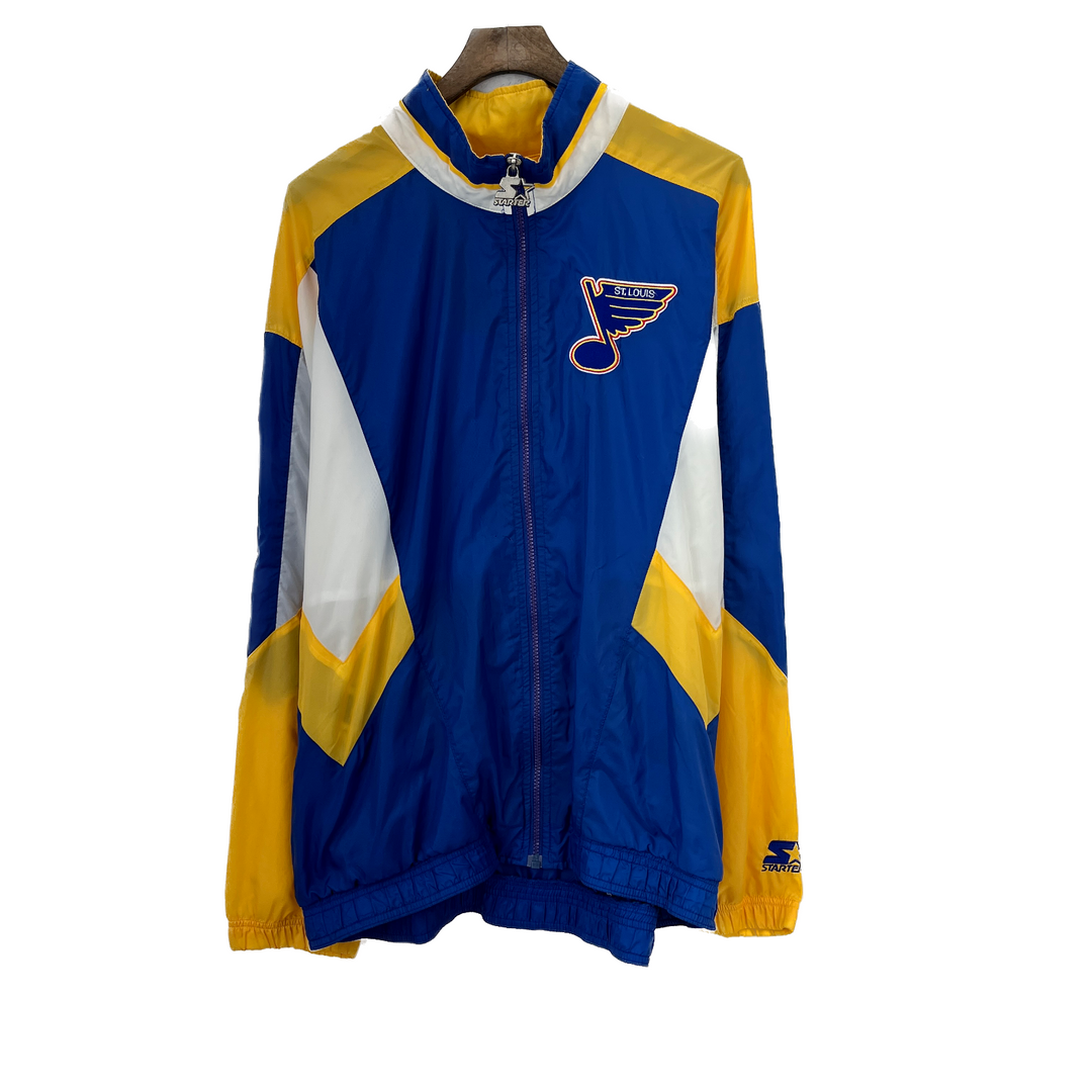 Vintage Starter St. Louis Blues NHL Ice Hockey Blue Light Jacket Size L