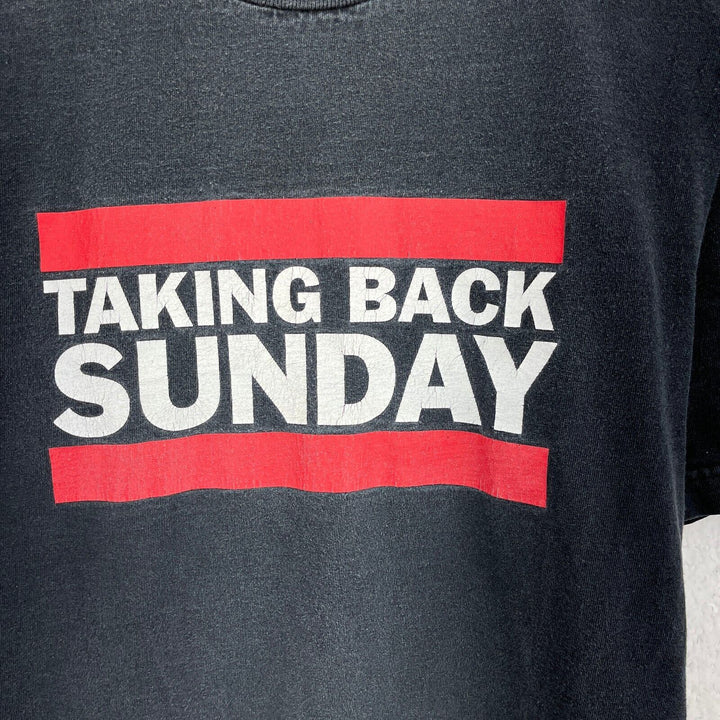 Vintage Taking Back Sunday Spell Out Black T-shirt Size M