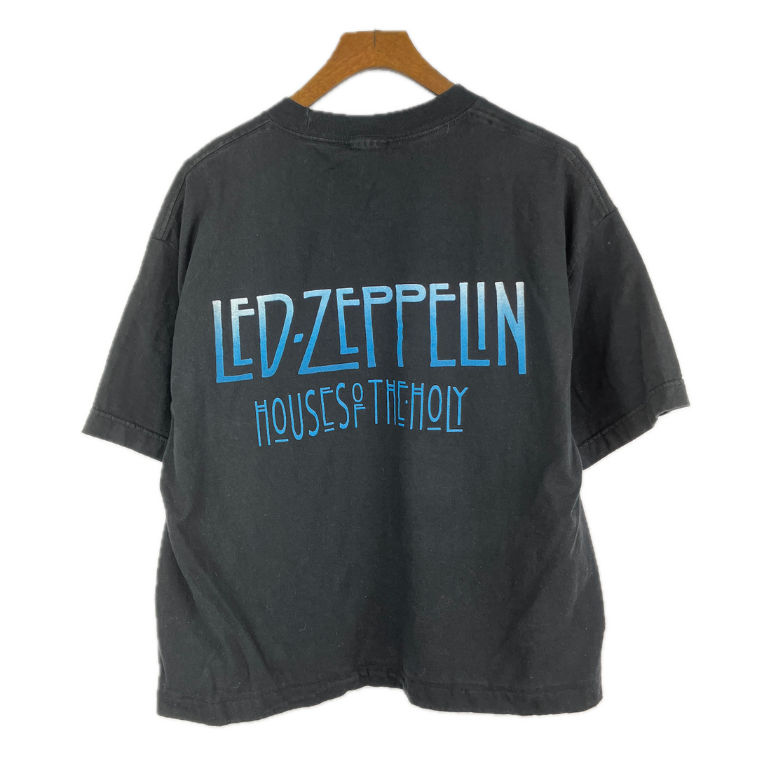 Vintage Led Zepplin House of Holy Black T-shirt Size M Boxy Fit