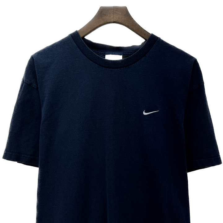 Vintage Nike Men's Black T-Shirt M Short Sleeve White Embroidered Swoosh