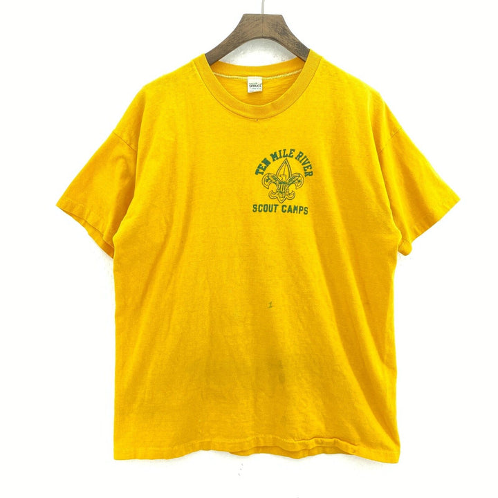 Ten Mile River Scout Camps Vintage 1960'sYellow T-shirt Size XL Kids