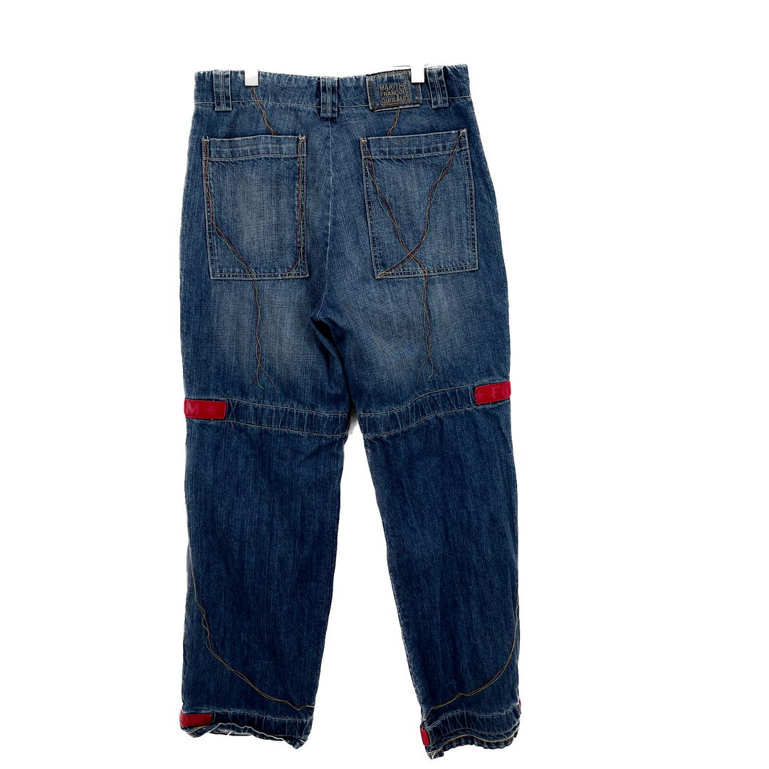 Vintage Le Jean De Marithe Francois Girbaud Y2K Hip Hop Blue Denim Pants Size 32