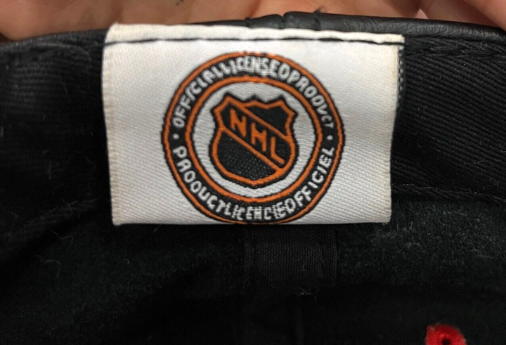 Ottawa Senators Hat Red Black Spell Out NHL Hockey Leather Snapback Baseball Cap