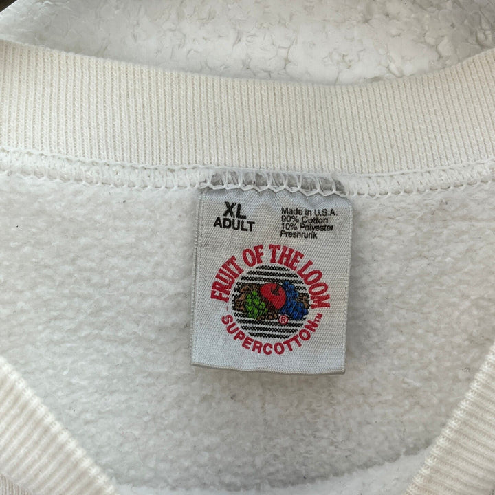 Vintage The Tasmanian Devil White Sweatshirt Size XL