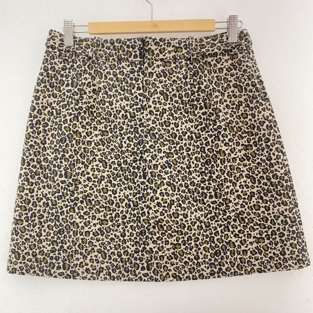 Topshop Leopard Pattern Jacquard Mini Skirt