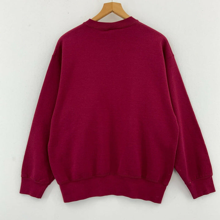 Vintage Blank Red Sweatshirt Size L 90s