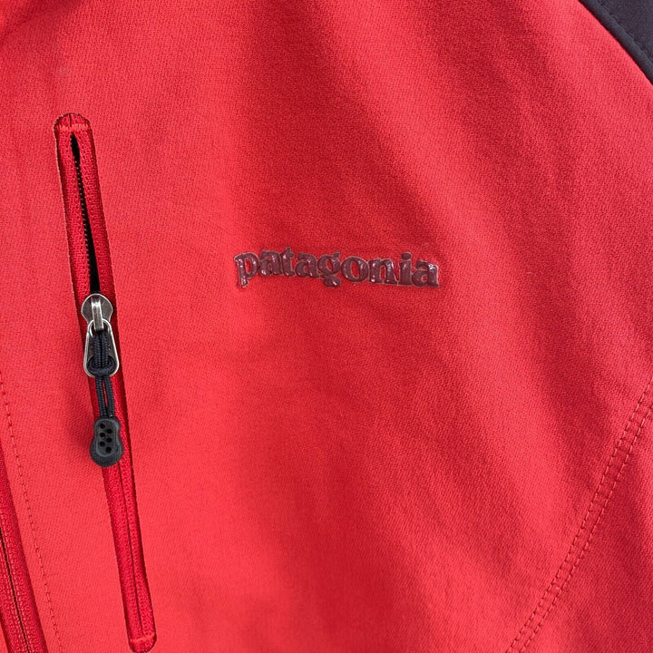 Vintage Patagonia Logo Full Zip Raglan Sleeve Red Black Jacket Size M