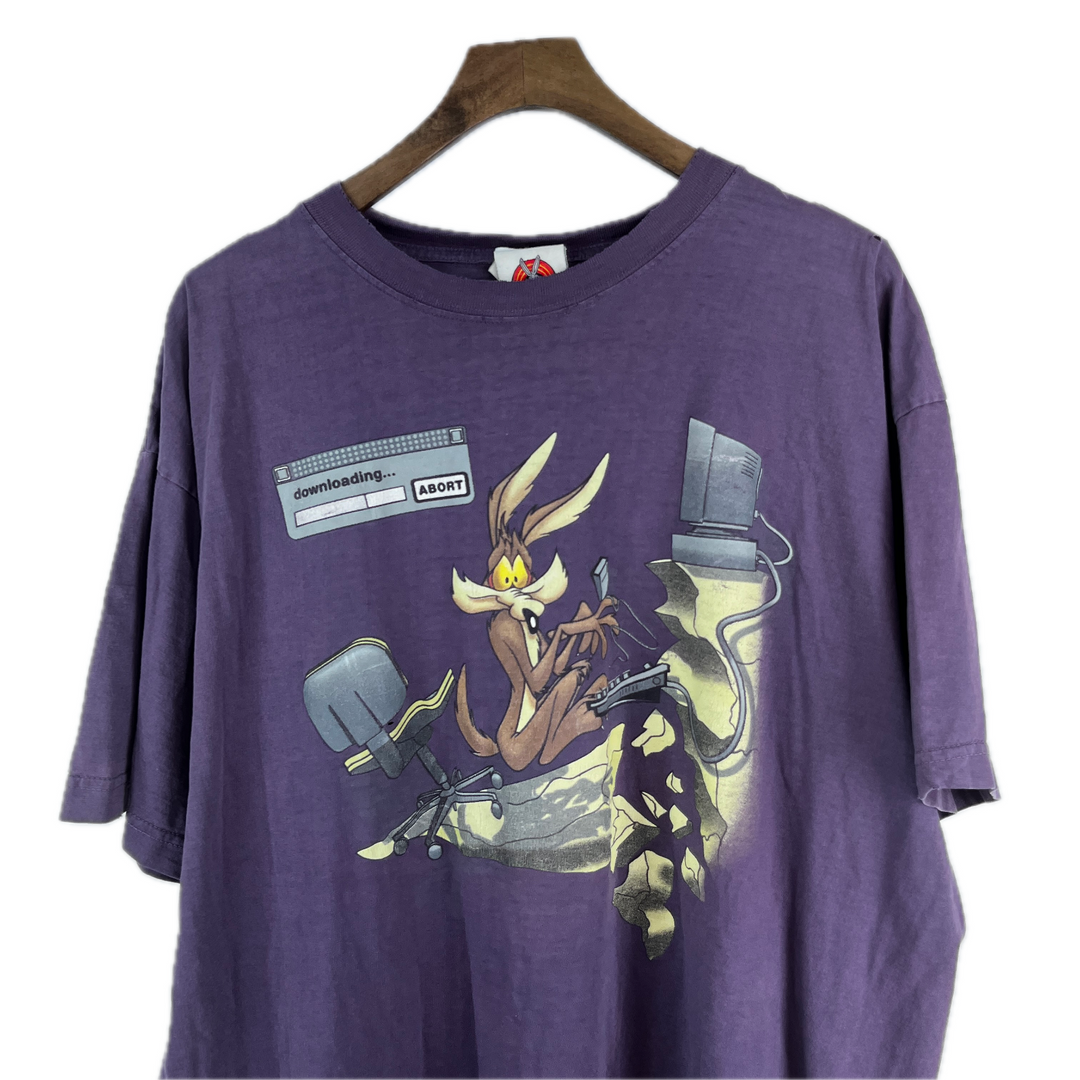 Looney Tunes Wile E Coyote T-Shirt Purple XL