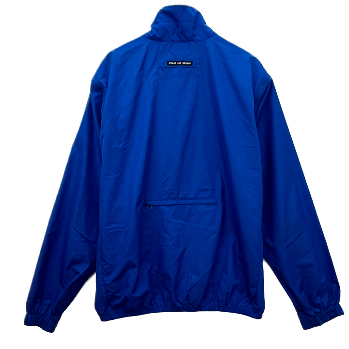 Polo Ralph Lauren Chest Logo Blue Full Zip Light Jacket Size L Detachable Sleeve