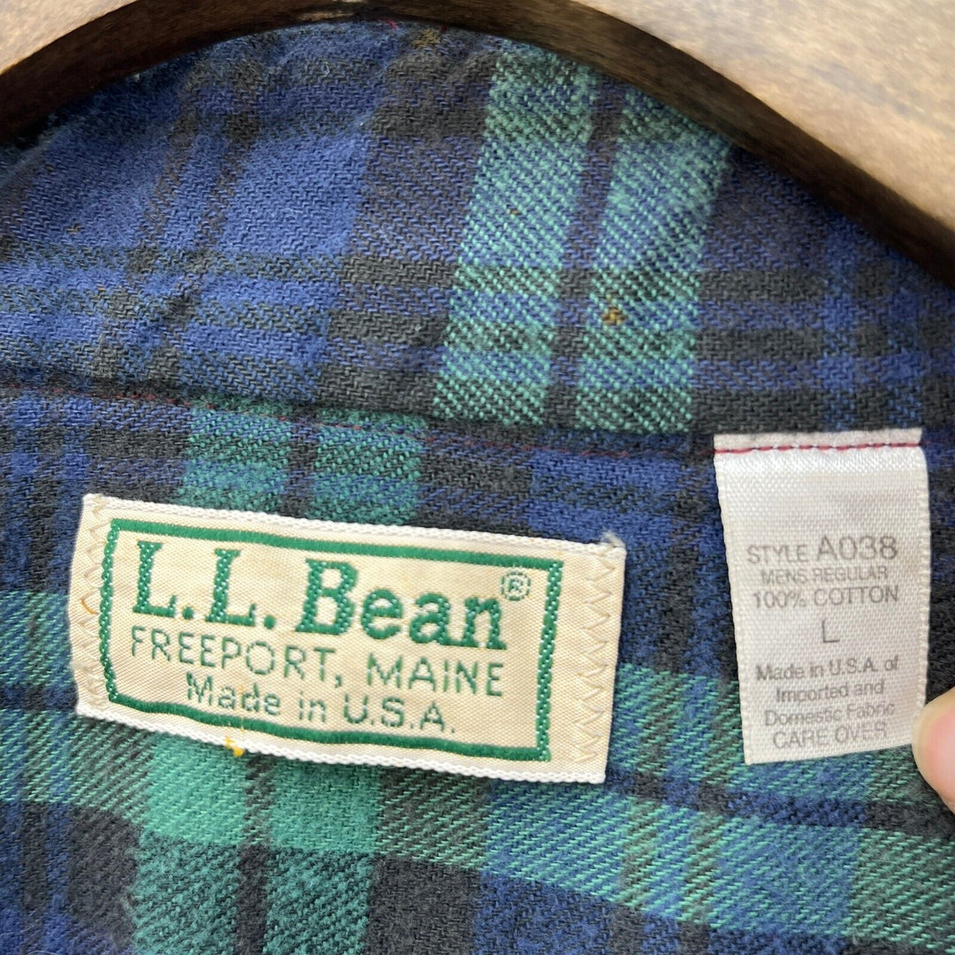 Vintage L.L.Bean Burgundy Button Up Double Pocket Shirt Size L