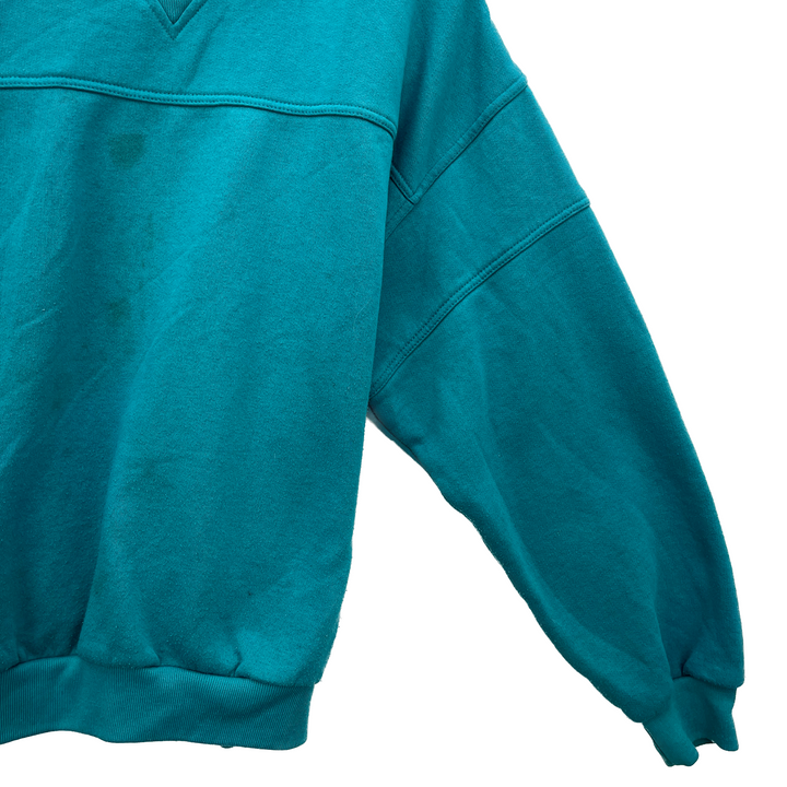 Adidas Originals Vintage Women's Mock Neck Sweatshirt Size M Blue 80s