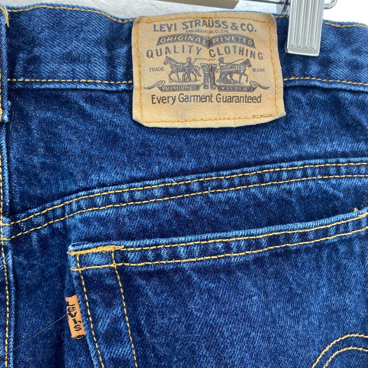 Levi Strauss Orange Tab Dark Wash Blue Vintage Denim Jeans Size 34 x 90s