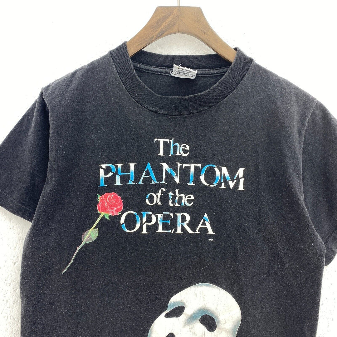 Vintage The Phantom Of The Opera Musical Black T-shirt Size S Single Stitch