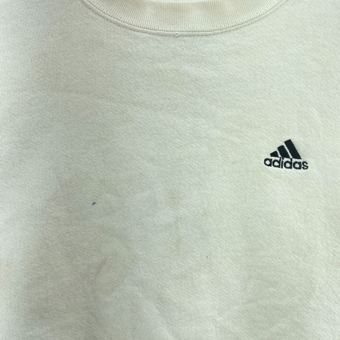 Adidas Crewneck Logo Oatmeal Sweatshirt Size L
