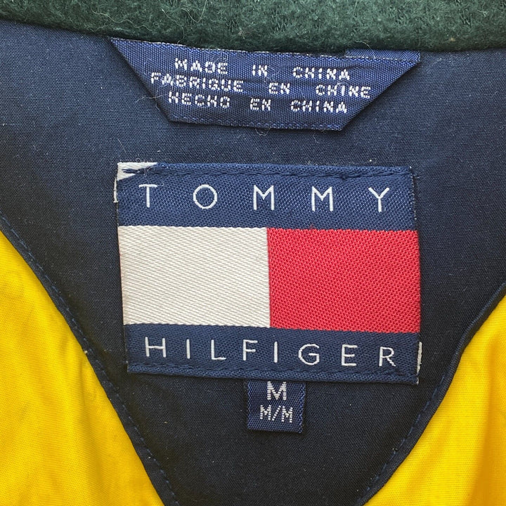 Tommy Hilfiger Blue Vintage Hooded Jacket Insulated Size M Full Zip Up