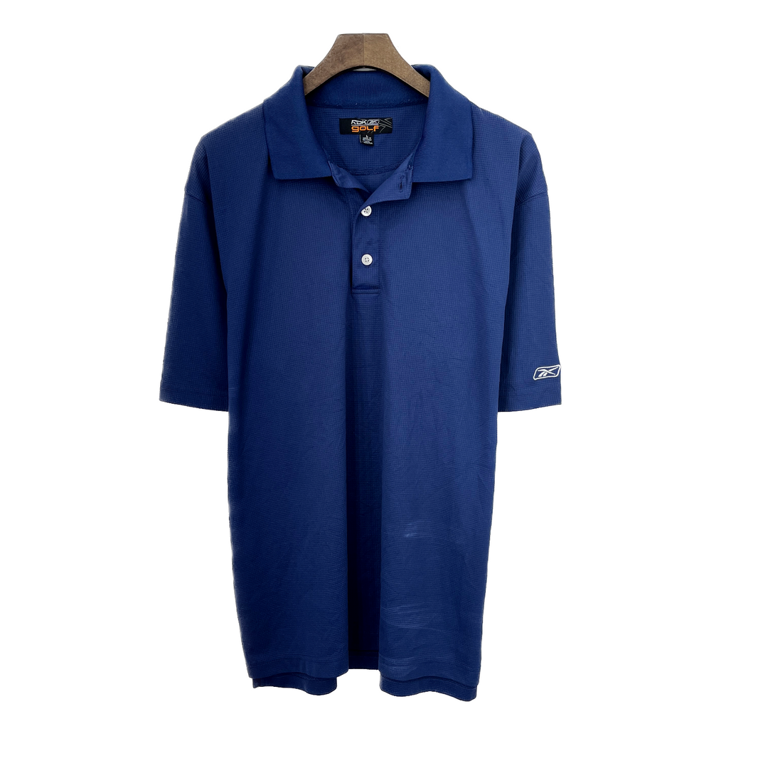 Reebok Golf Blue Polo Shirt Size L