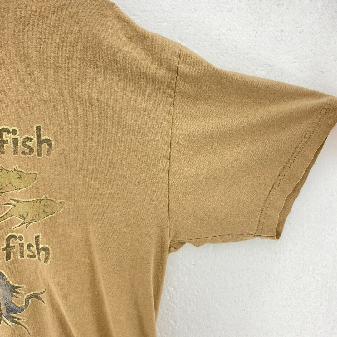 Dr. Seuss Fish Count One Fish Two Fish Brown T-shirt Size XL