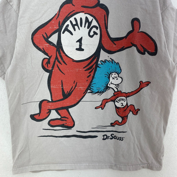 Vintage Dr. Seuss Thing 1 Beige T-shirt Size L Graphic Print Tee