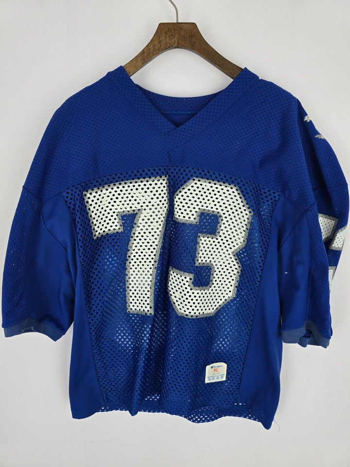 Vintage Champion #73 Mesh Jersey Size XL Blue