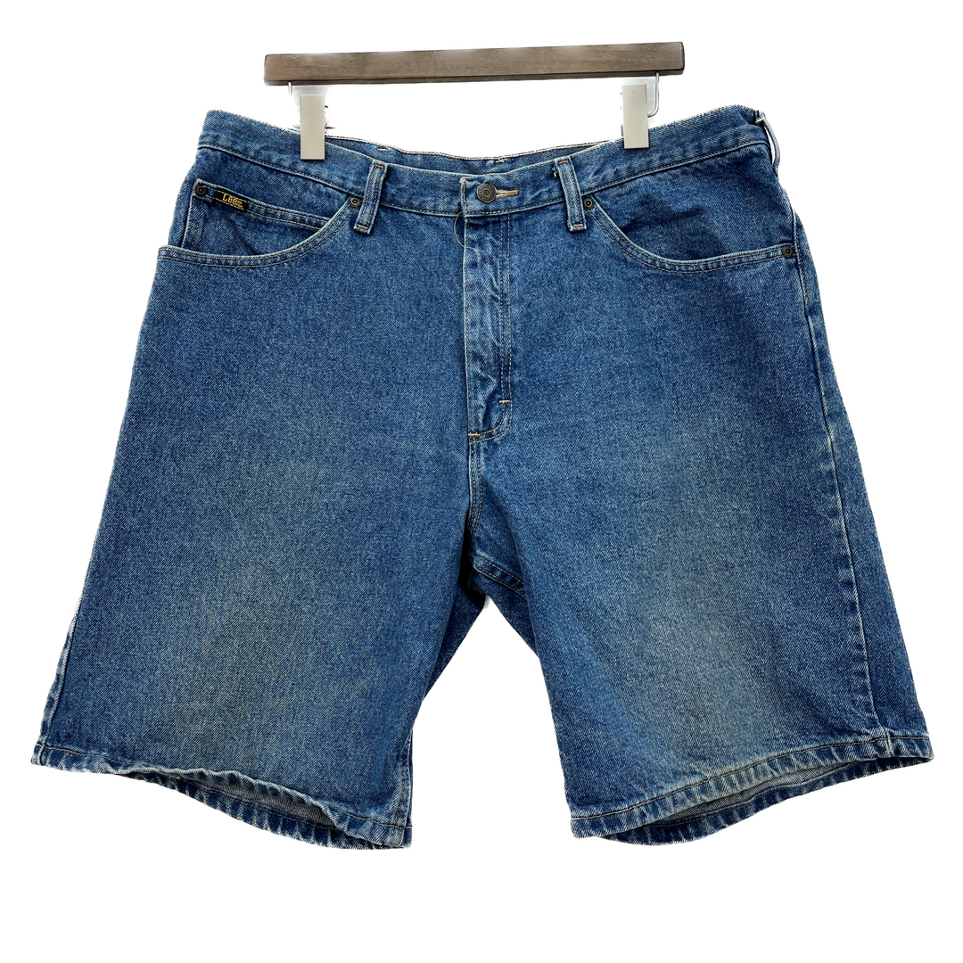 Vintage Lee Medium Wash Blue Denim Shorts Size 38