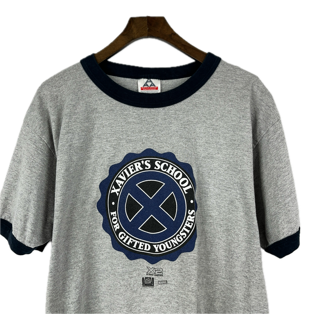 Vtg X-Men T-shirt Xavier School For Gifted Youngsters Marvel 20th Century Fox X2