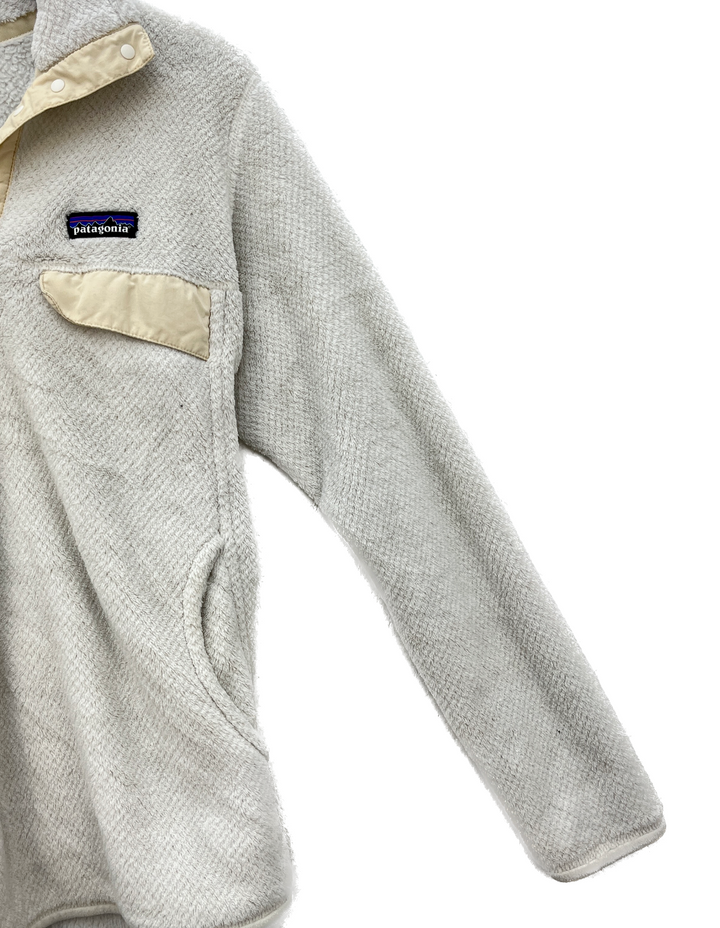 Patagonia Women's Re-Tool Snap-T Pullover Fleece Size M White Polartec