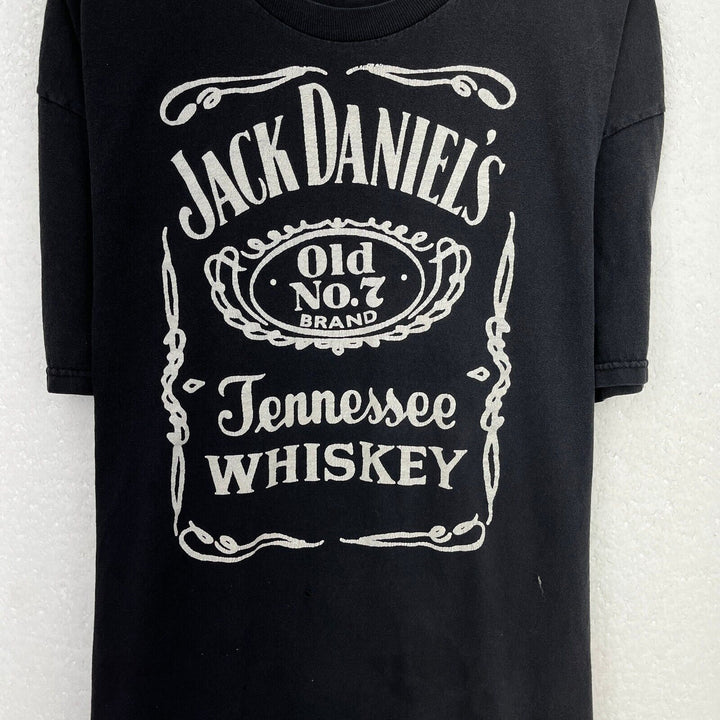 Vintage Jack Daniels Tennessee Whiskey Black T-shirt Size L