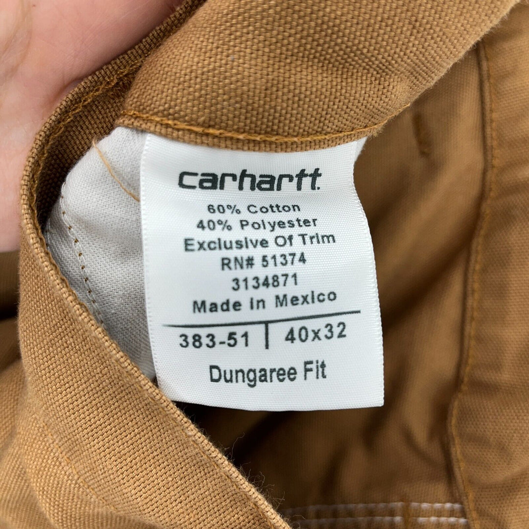 Vintage Carhartt Canvas Dungaree Carpenter Cargo Workwear Pants Size 40