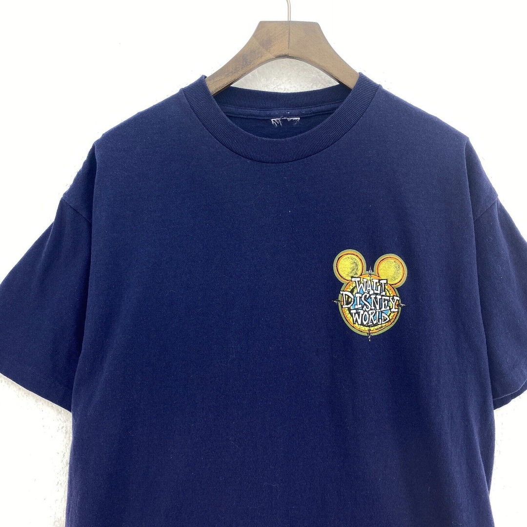 Walt Disney World Logo Mickey Mouse Navy Blue T-shirt Size M