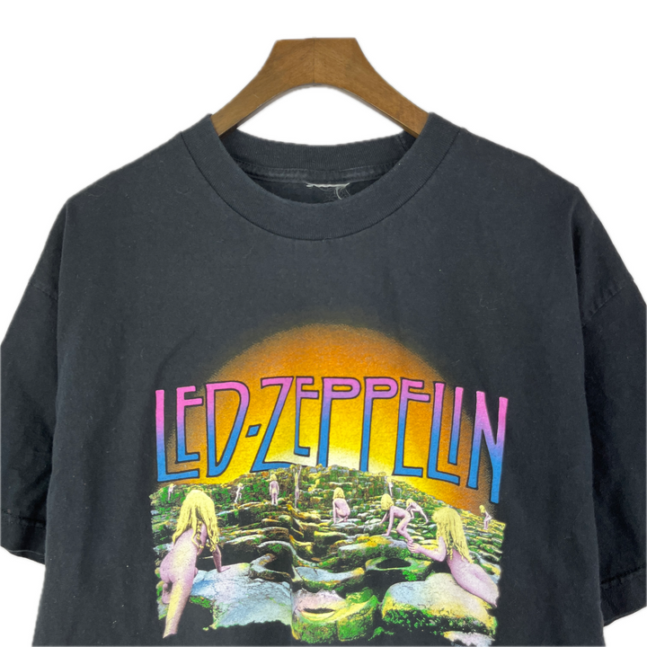 Vintage Led Zepplin House of Holy Black T-shirt Size M Boxy Fit