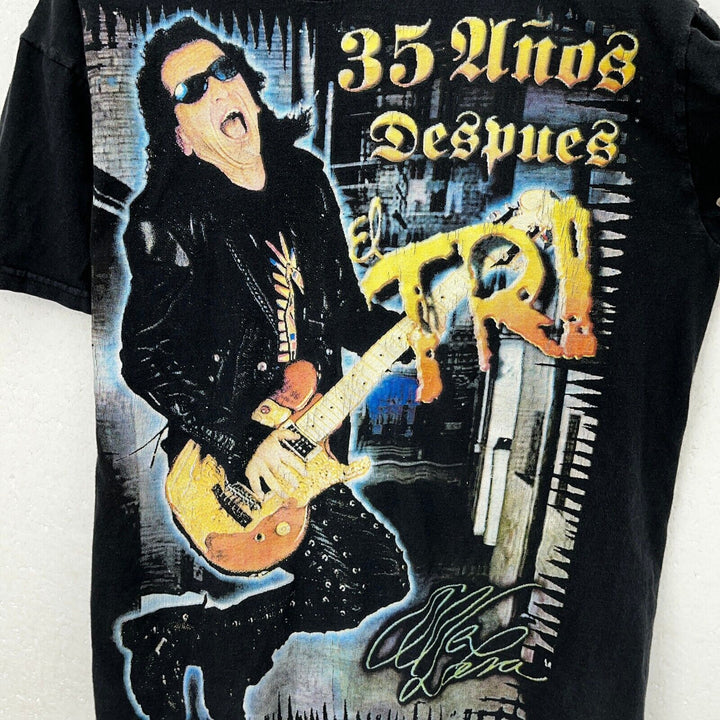 Vintage El Tri Mexican Rock Band Alex Lora Black T-shirt Size M