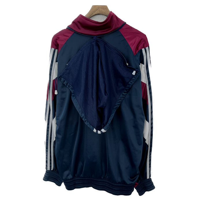 Vintage Adidas Team Navy Blue Colorblock Windbreaker Light Jacket Size L