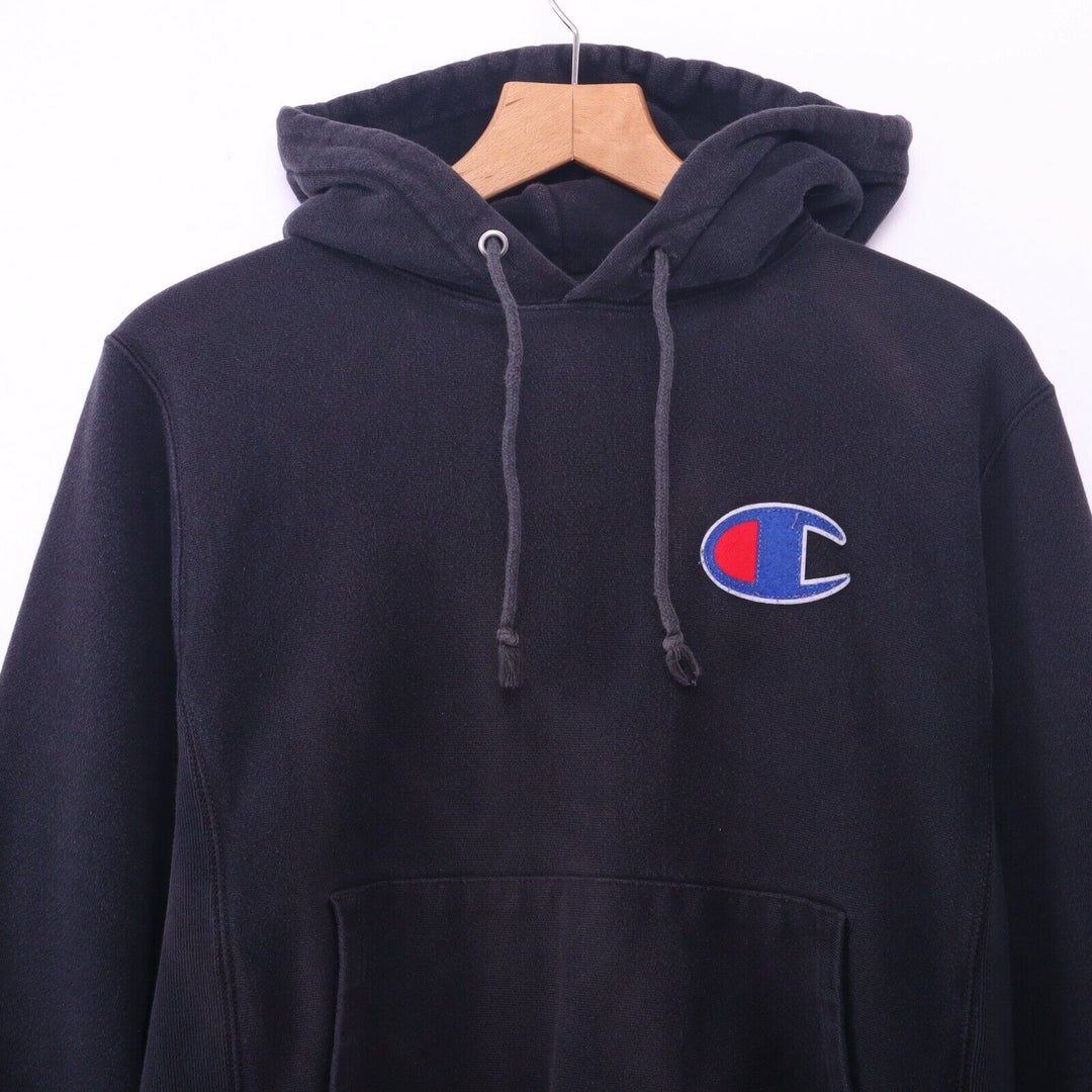Champion Reverse Weave Vintage Hoodie Black Size Small 90s