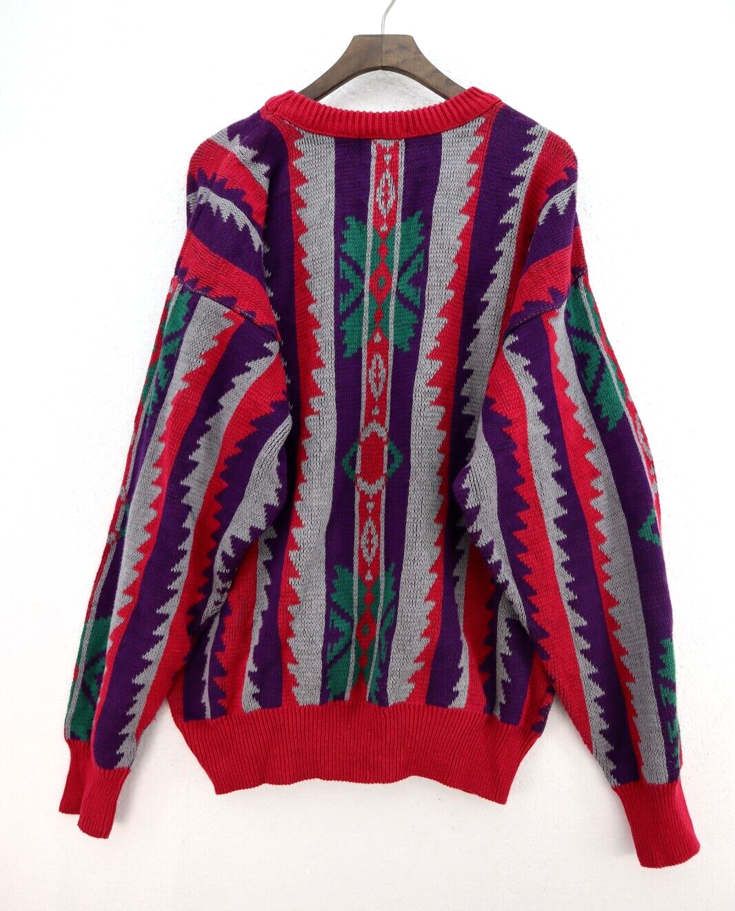 Vintage Pendleton Purple Printed Jacquard Sweater Crewneck Size M