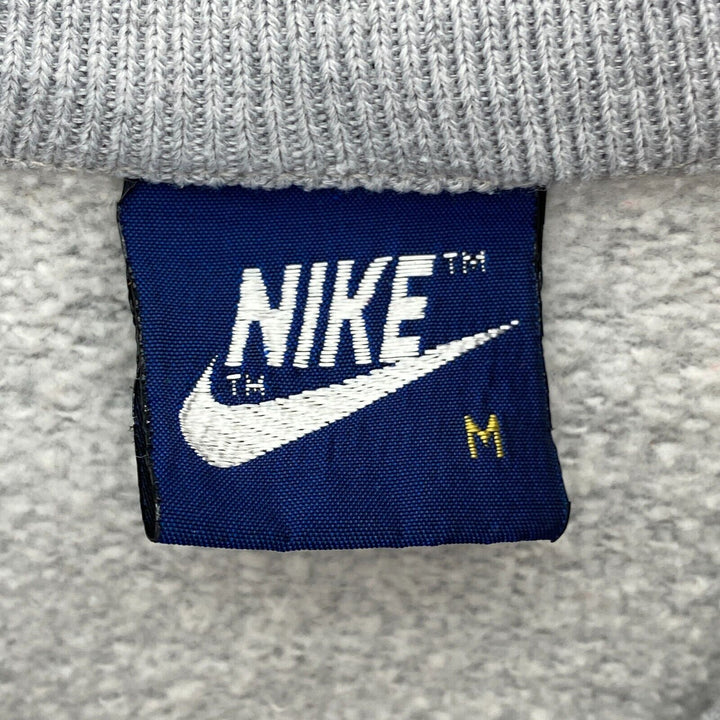 Vintage Nike 1980s Logo Embroidered Vest Jacket Size M Gray Full Zip Up