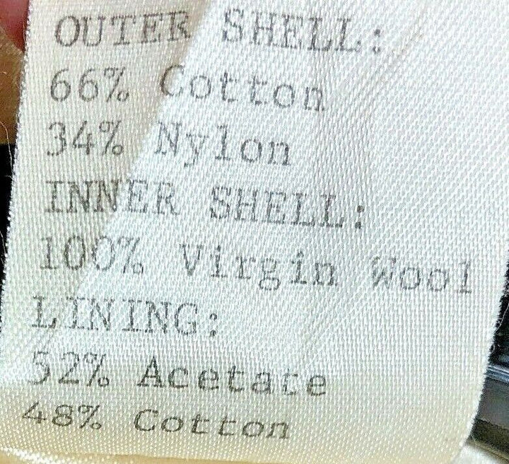 Vintage Beige Wool Pea Coat Size 10