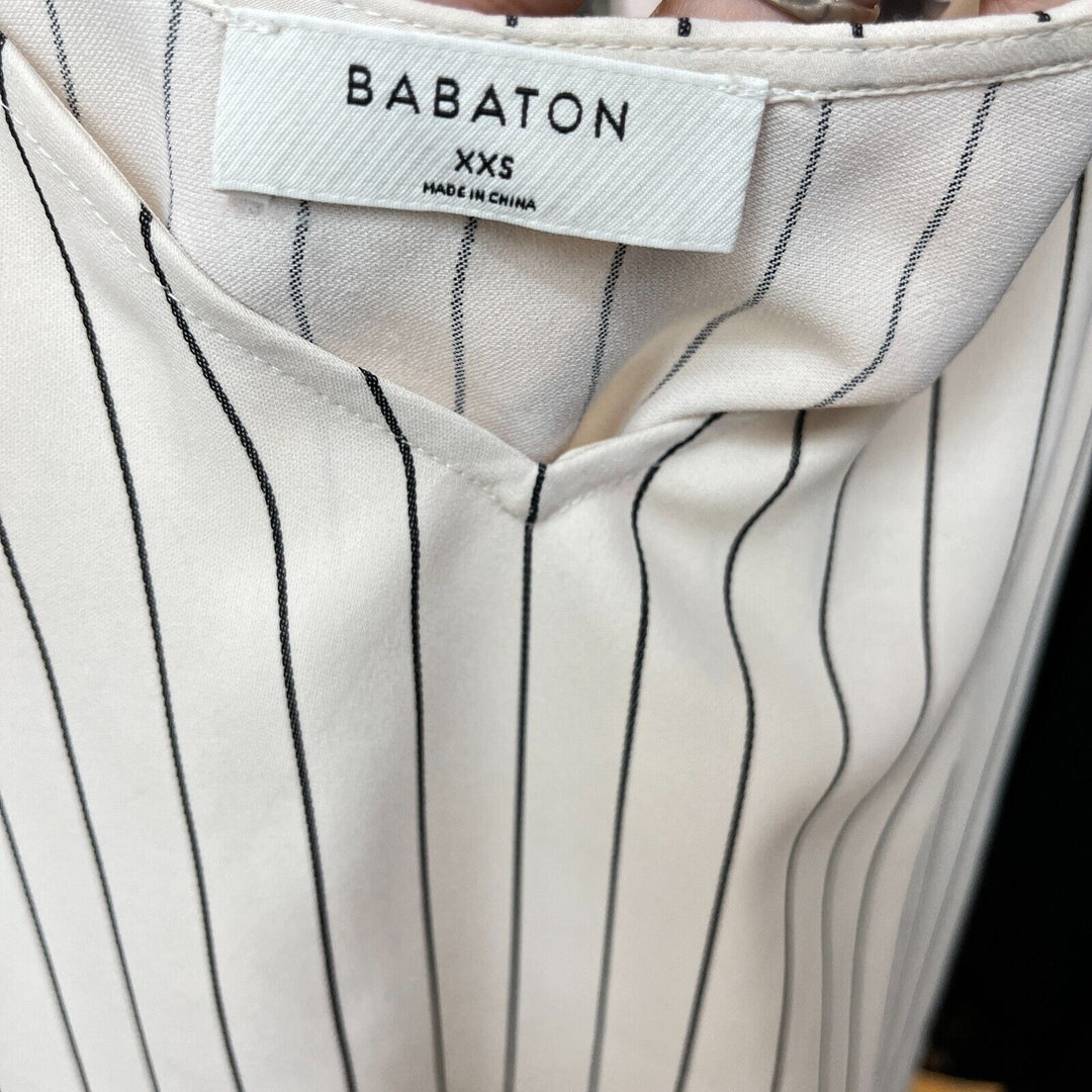 ARITZIA BABATON Vertical Stripe Ivory Camisole Size XXS