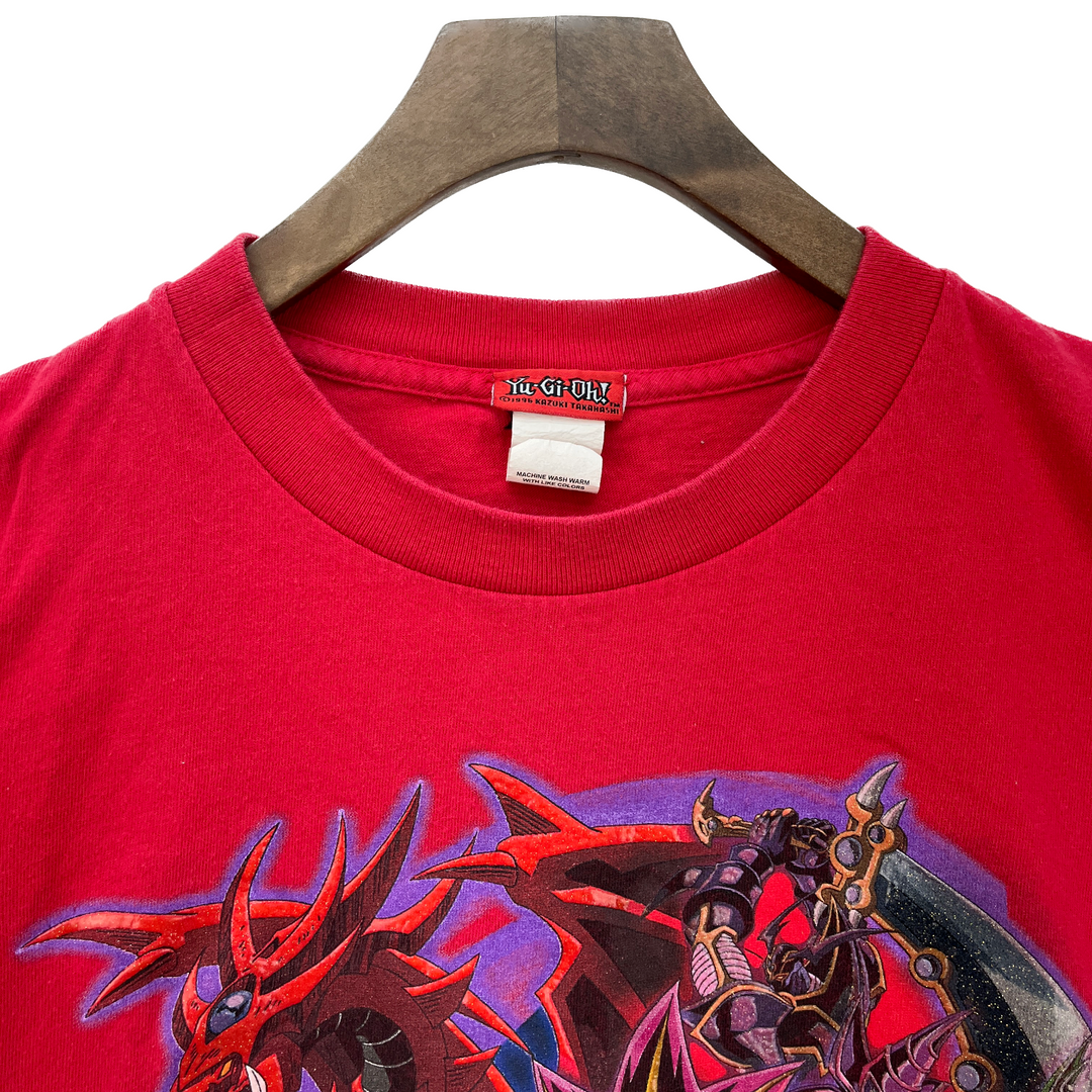 Vintage Yu-Gi-Oh Enter The Shadow Realm Anime Red T-shirt Size M Kids