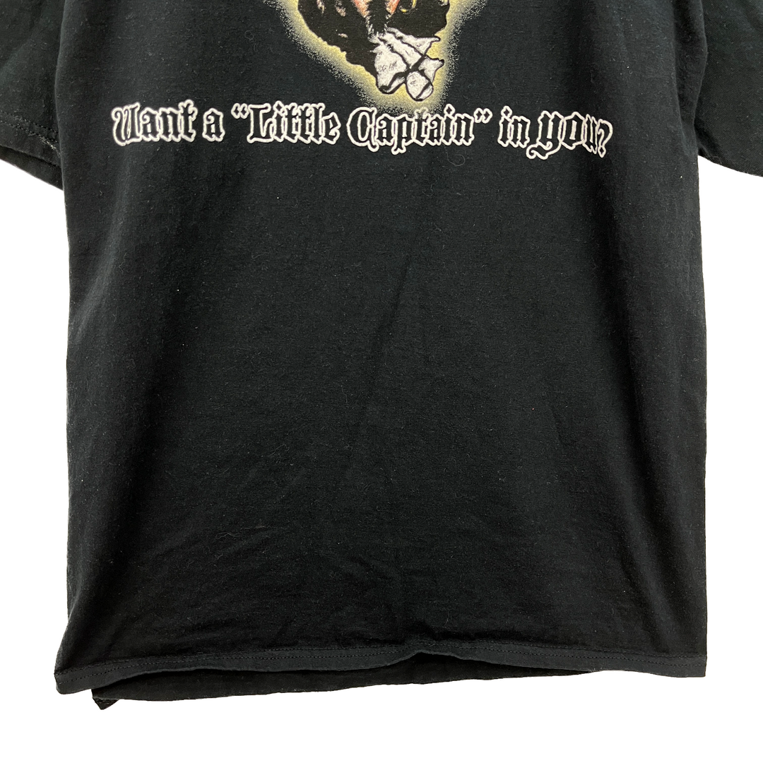 Vintage Captain Porking Little Captain Black T-shirt Size XL