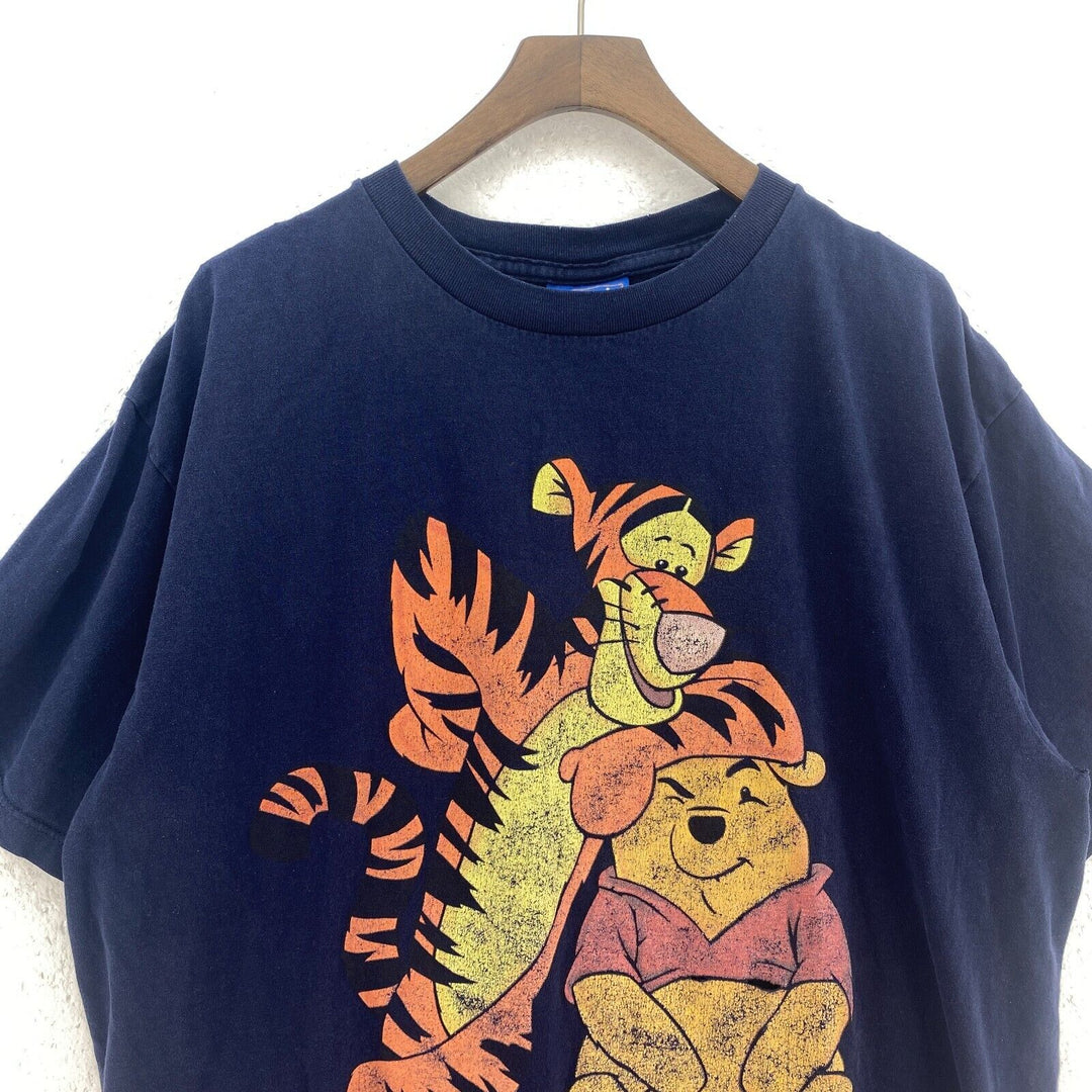 Vintage Disney Winnie The Pooh Tiger T-shirt Size XL Blue