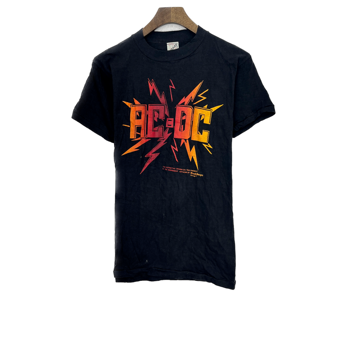 Vintage ACDC Rock Band Black T-shirt Size S Chicago