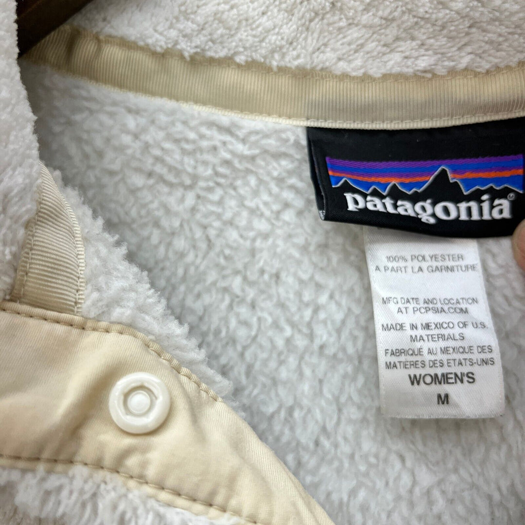 Patagonia Women's Re-Tool Snap-T Pullover Fleece Size M White Polartec