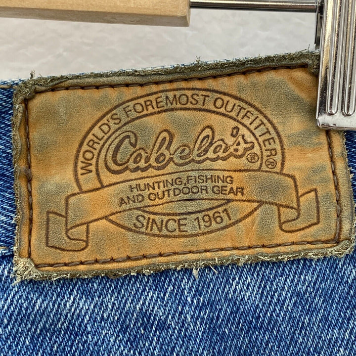 Vintage Cabela's Regular Fit Vintage Double Knee Blue Denim Jeans Size 34x30