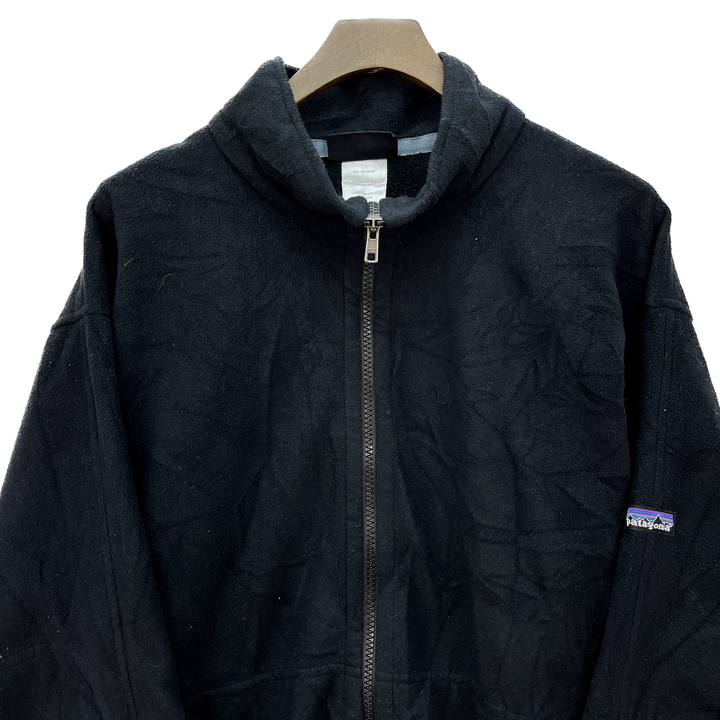 Patagonia Men's Micro Synchilla Fleece Full Zip Jacket Size L Black