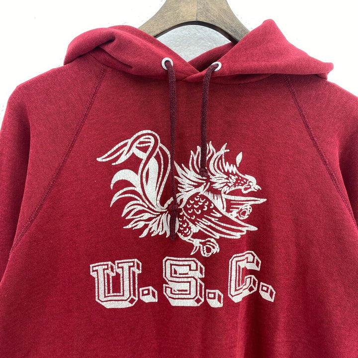 Vintage University of South Carolina Burgundy Hoodie Size M Raglan sweatshirt