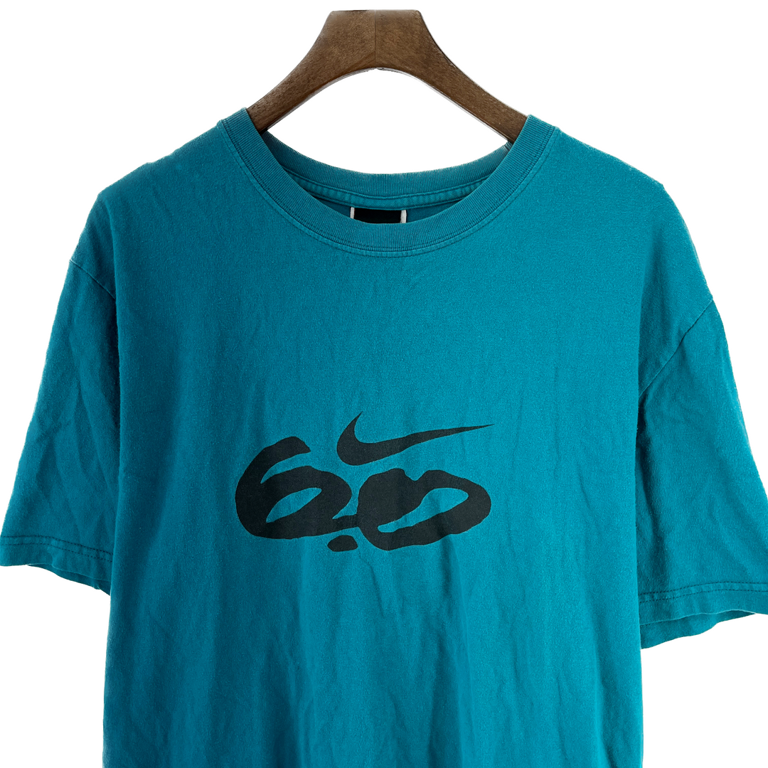 Vintage Nike Men's Swoosh Logo Graphic 6.0 Skateboarding Teal T-shirt Size XL